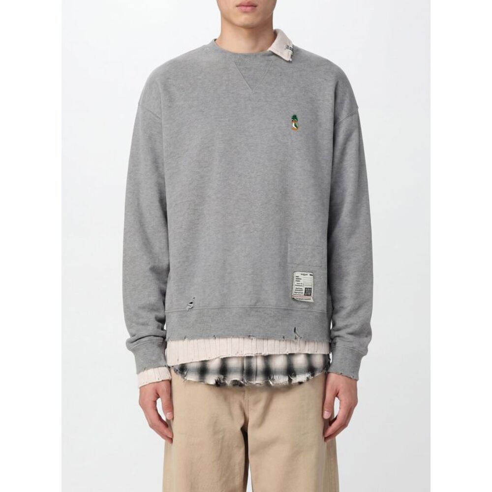 Maison Mihara Yasuhiro Double-Layer Check Cotton Crewneck Sweatshirt